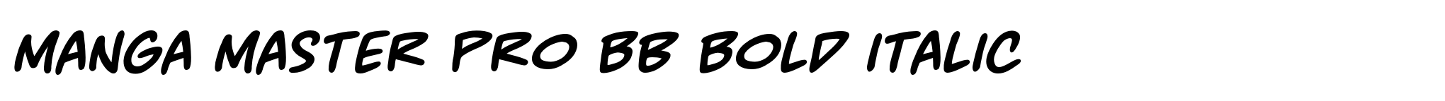 Manga Master Pro BB Bold Italic image